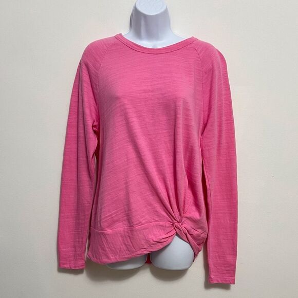 LOFT Pink Twist Hem Tunic Top Size Medium - Picture 1 of 6
